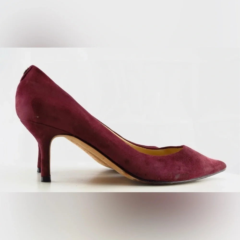 Ivanka Trump  Plum Suede Leather Closed Toe  Pointy Toe Heels size 6.5